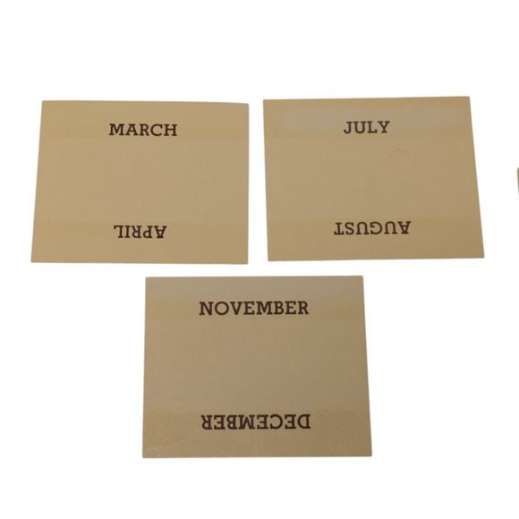 Vintage MCM Perpetual Calendar Letter Holder Desk Accessory "C" Inital Monogram - Picture 12 of 14